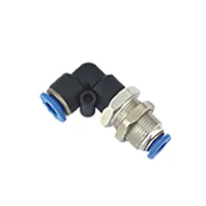 Good Quality Lock Closure In PUBL Bulkhead Union Elbow Tips Pool Plug Computer Fan Push Fit Tubular Plastic fittings