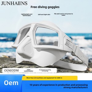 JUNHAIINS厂家批发轻质浮潜自由潜水面罩低体积防水PC钢化玻璃镜片 - Product Image 2