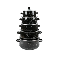 LOVFE Vente Directe Usine Ensemble 5 Pièces Design Moderne Ustensiles de Cuisson en Fonte Poêle et Cocotte pour Cuisine Domestique