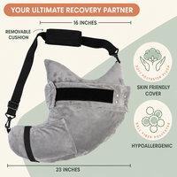 Almohada para el manguito rotador con bolsillo para dormir después de cirugía de hombro, almohada ajustable de soporte para el brazo