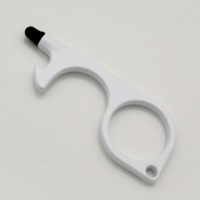 women Self Defense Keychain Safety Key Chain Key Door Touchless Keys Keychain No Touch Door Opener With Stylus