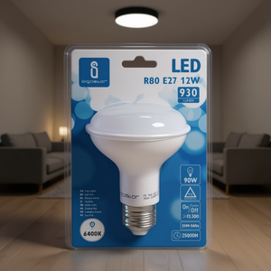 Lampadina Led R80 E27 12W 6400K Luce Bianca Fredda 930 Lumen Durata 25000H - Product Image 3