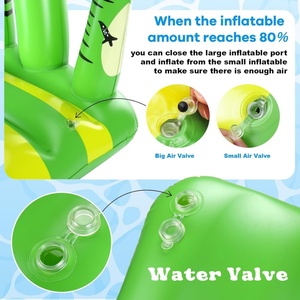 PVC Inflatable Dinosaur Pool Float Toy 26.7*38.5 Inch for <b>Kids</b> Dart Board Hoop <b>Ring</b> Toss Outdoor Water Game Cool Pool Yard Party - Product Image 4