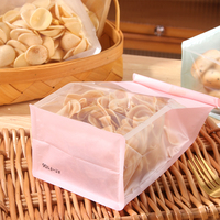Sacs en papier de coton réutilisables personnalisés OEM ODM avec fenêtre transparente pour l'emballage en gros de biscuits et macarons