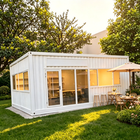 SKYLINE Casa Contenedor Prefabricada Moderna de Instalación Rápida, Estructura de Acero Modular de 20 pies/40 pies, Tienda Personalizada