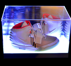 Sneaker Display Case LED Light Up Storage Container Giant Sneaker Box for Shoes