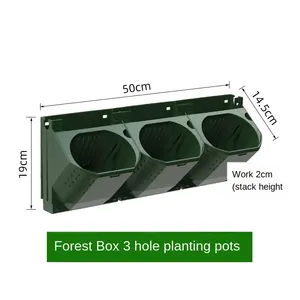 3-hole oturma duvar sistemi ekici dikey bahçe kendini sulama kapalı modülü pot otomatik sulama duvara monte duvar ekici