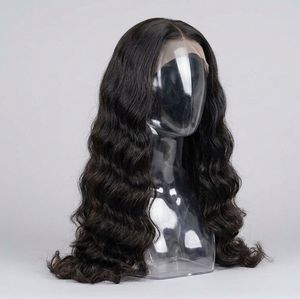 Peluca de Cabello Humano con Frente de Encaje, Ondulada, Lista para Usar, Sin Pegamento, Cabello Virgen Vietnamita 100% Natural, Color Natural, Venta al Por Mayor de Fábrica - Product Image 1