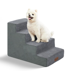 <span class=keywords><strong>Escalier</strong></span> de luxe <span class=keywords><strong>pour</strong></span> animaux de compagnie, marchepieds <span class=keywords><strong>pour</strong></span> petits chiens seniors, rampe antidérapante, marchepieds <span class=keywords><strong>pour</strong></span> accéder aux lits et canapés, en polyester amovible et lavable - Product Image 5