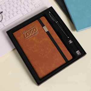 Personalized Business <b>Notebook</b> Gift <b>Set</b> with Pen - Custom Logo Corporate Gifts for Employees & Clients - Product Image 1