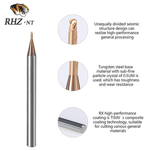 <span class=keywords><strong>Fraise</strong></span> <span class=keywords><strong>à</strong></span> nez sphérique <span class=keywords><strong>à</strong></span> rainure profonde <span class=keywords><strong>à</strong></span> <span class=keywords><strong>2</strong></span> cannelures Revêtement TiSiN de 2mm Coupeur de traitement universel économique avec support OEM ODM personnalisé - Product Image 3