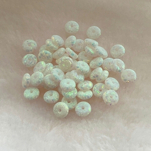 Perles d'opale de laboratoire de forme ronde 8X8X3MM avec trous - Product Image 5