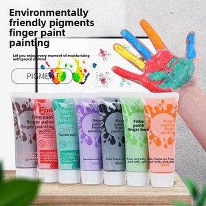 Peinture à doigts 12 couleurs 30ML, fournitures artistiques pour enfants, peinture <span class=keywords><strong>gouache</strong></span>, peinture artisanale DIY - Product Image 1