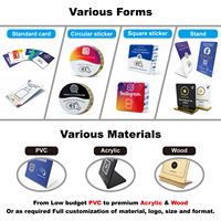Etiquetas NFC Impermeables de PVC para Mesa con Chip NTAG213, Tamaño y Logotipo Personalizables, RFID sin Contacto para Control de Acceso y Redes Sociales