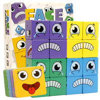 Juego de Mesa de Cubos Cambiantes de Rostro para Niños, Juego Educativo de Pensamiento para 4 Jugadores, Batalla entre Padres e Hijos, para Niños de 3 Años en Adelante