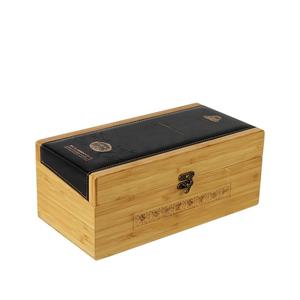 Caja de Regalo para Vino de Bambú Natural Reciclable Personalizada DS DSW-1017 con Forma Cúbica y Cuero PU, Se Aceptan Pedidos Personalizados - Product Image 4