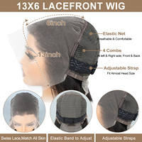 Peluca 13x6 sin pegamento HD marrón claro transparente para cabello virgen Remy vietnamita liso extremo, duración de 2-3 años