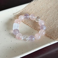 Bracelet porte-bonheur en améthyste pour filles, avec poudre de cristal blanc naturel, cadeau, vente en gros, approvisionnement direct Shanwei, emballé individuellement