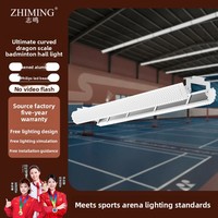 Iluminación para Cancha de Bádminton, Luces LED Antideslumbrantes de 11,000 Lúmenes, con Empalme sin Interrupciones, Regulables, Antideslumbrantes, Tipo Diamante, Zhi Zhen