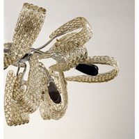 Lampe de plafond en verre artistique floral de luxe, cadre en métal, forme de fleur, luminaire suspendu pour villa, salon, décoration intérieure
