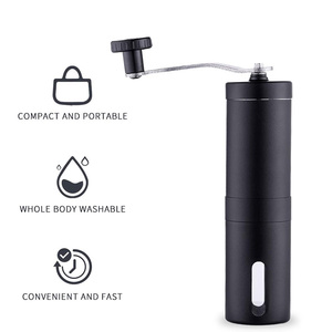 <span class=keywords><strong>Moulin</strong></span> à café manuel moderne en acier inoxydable 304 avec manivelle et cuillère pour la maison et le camping - Product Image 4