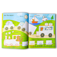 Livre d'autocollants pour enfants Pages d'impression en couleur pour bébé Livre d'autocollants pour activités intelligentes et amusantes pour enfants