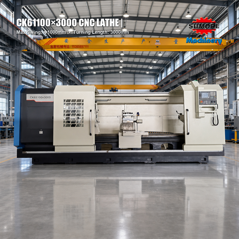 Png Power Structures CK61100 3000mm Heavy Duty CNC Lathe 1000mm Max Swing Horizontal Flat ...