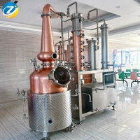 Systèmes de distillation ZJ : Alambics traditionnels et à colonne en cuivre haute performance, Alambic à colonne moderne pour distillerie, Alambic tout-en-un