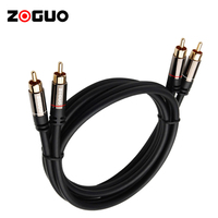 Câble audio RCA en PVC noir personnalisé de haute qualité, 3M 5M 8M 10M 3.5MM avec blindage tressé pour lecteurs DVD