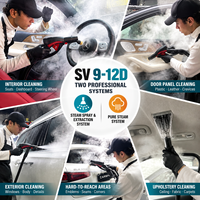 Nouvelle machine à vapeur mobile pour lavage de voitures 220V/50Hz à prix abordable avec chariot à chariot d'appoint et construction à serpentin métallique