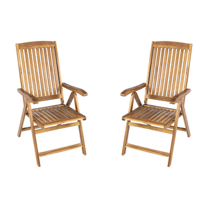 DU'S-juego de dos piezas de silla de jardín de madera maciza ajustable, silla plegable adecuada para balcón, <span class=keywords><strong>terraza</strong></span> o jardín - Product Image 2
