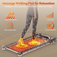 Tapis de marche électrique portable sous le bureau, utilisation à domicile, affichage LED, massage, tapis de marche, contrôle, matériau ABS SANS test de fréquence cardiaque