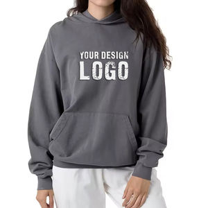 Sweat à capuche pour femme surdimensionné avec poches kangourou, personnalisé en gros, lourd, décontracté, épais, pour l'extérieur - Product Image 1