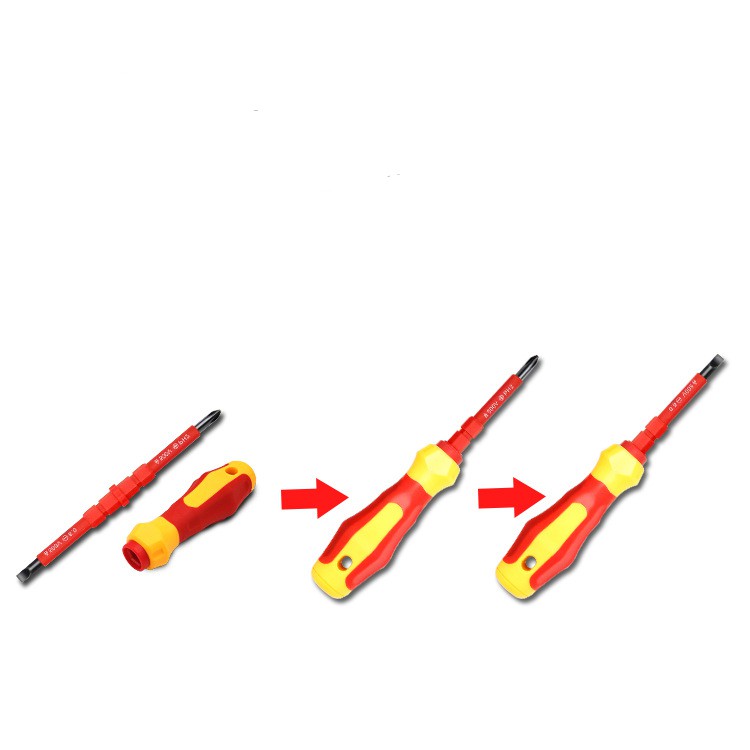 3-in-1 insulated screwdriver set electrician insulated household double head dual-purpose screwdriver tool