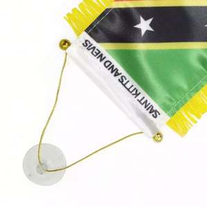 Personalizado Mini coche ventana espejo colgante nacional país banderín St <span class=keywords><strong>Kitt</strong></span> y Nevis bandera banderines - Product Image 2