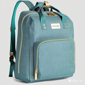 Sac à langer en cuir PU, échantillon gratuit, sac à dos de grande capacité, sacs de voyage, organisateur de poussette pour bébé, tapis à langer pour la maternité - Product Image 3