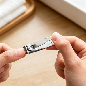 Stainless Steel Nail Clippers Flat Blade Small Size For Home Use Finger Care Tools - Product Image 2