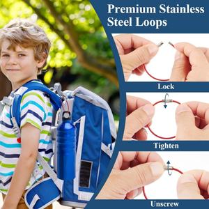 EWANG 150mm Color Stainless Steel <b>Luggage</b> <b>Tag</b> Wire Rope Keychain - Product Image 4