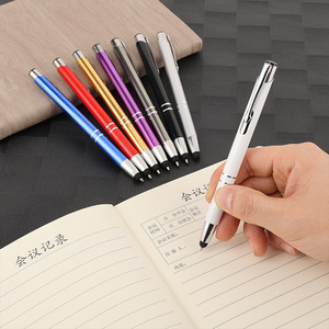 Lot de stylos à bille en aluminium 0,7 mm multicolores avec réduction pour achat en gros, stylo tactile doux pour l'écriture des étudiants - Product Image 4