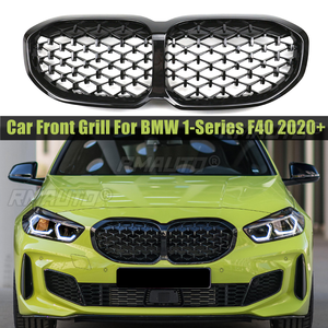 สำหรับ BMW F40 ซีรีส์ 1 ปี 2020+ กระจังหน้ารถยนต์ กระจังกันชนหน้า สีดำ ทรงเพชร สไตล์รถแข่ง อะไหล่เปลี่ยน แต่งรถ - Product Image 1
