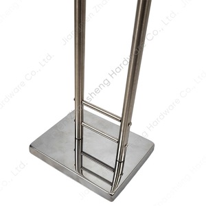 Stainless Steel Double Towel Rack Freestanding <b>Mirror</b> Finish Minimalist Design For <b>Bathroom</b> Hotel Use - Product Image 4