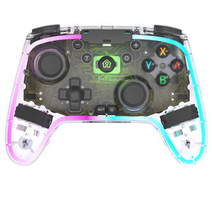 Trong suốt không dây trò chơi điều khiển joystick với RGB đèn remappable trở lại nút cho <span class=keywords><strong>switch</strong></span>/<span class=keywords><strong>Lite</strong></span>/Android/IOS/PC - Product Image 1