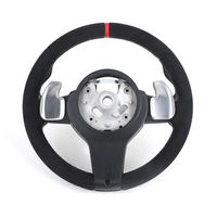 Volant de voiture en daim intégral avec bande rouge large, nouveau style, pour BMW F10 F25 F26 F30 M3 F80 M4 F82 M2 F87 M5 F90