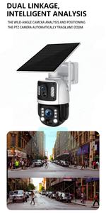 كاميرا مراقبة خارجية تعمل بالطاقة الشمسية مع تكبير بصري 36 ضعفًا، دقة 6 ميجابكسل، عدسة مزدوجة، لوحة شمسية 20 واط، بطارية قابلة للشحن منخفضة الطاقة، اتصال 4G - Product Image 2