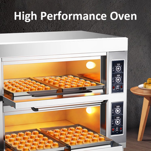 Bảng điều khiển dụng cụ hai tầng bốn khay thiết bị chuyên nghiệp lò nướng bánh quy Bánh Mì Bánh Pizza sàn bánh máy - Product Image 6