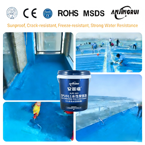 สารเคลือบกันน้ำโพลียูรีเทนชนิดน้ำ Anjingrui SPU911 สำหรับ<span class=keywords><strong>หลังคา</strong></span>และผนังภายนอก พร้อมคุณสมบัติป้องกันรังสียูวี - Product Image 1