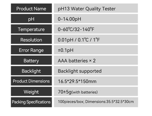 Meilleures ventes : Testeur de <span class=keywords><strong>pH</strong></span> pour <span class=keywords><strong>piscine</strong></span> et aquarium, testeur de <span class=keywords><strong>pH</strong></span> pour eau de mer, nouveau design, testeur de <span class=keywords><strong>pH</strong></span> pour aquarium - Product Image 5