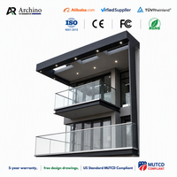 Sistem Railing Kaca Aluminium Baja Tahan Karat Minimalis Modern Bersertifikasi AS2047 Tahan Karat untuk Balkon Aman