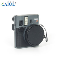 Lanière en cuir véritable pour appareil photo Mini 41 avec autocollant de protection d'objectif, type de montage sur tableau de bord, anti-chute/anti-perte, antichoc