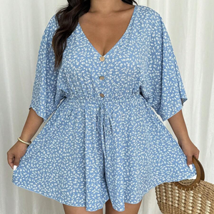 <span class=keywords><strong>Mono</strong></span> Corto <span class=keywords><strong>Estilo</strong></span> <span class=keywords><strong>Kimono</strong></span> con Estampado Floral Personalizado <span class=keywords><strong>Estilo</strong></span> Hawaiano para Mujer, Cuello en V, 100% Rayón - Product Image 3